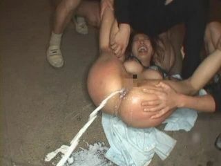 Jizz-soaked Jap Girls getting Nailed by a Group of Rampaging Stallions in a Dark Garage